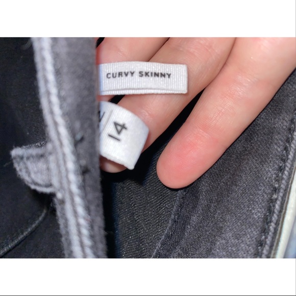 Loft Curvy Black Skinny Jeans size 14 - Picture 4 of 4